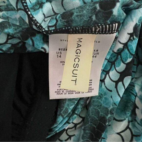 Magicsuit Aquarius Taylor Multi-Color Tankini Swim Top Size 14 - Picture 5 of 7